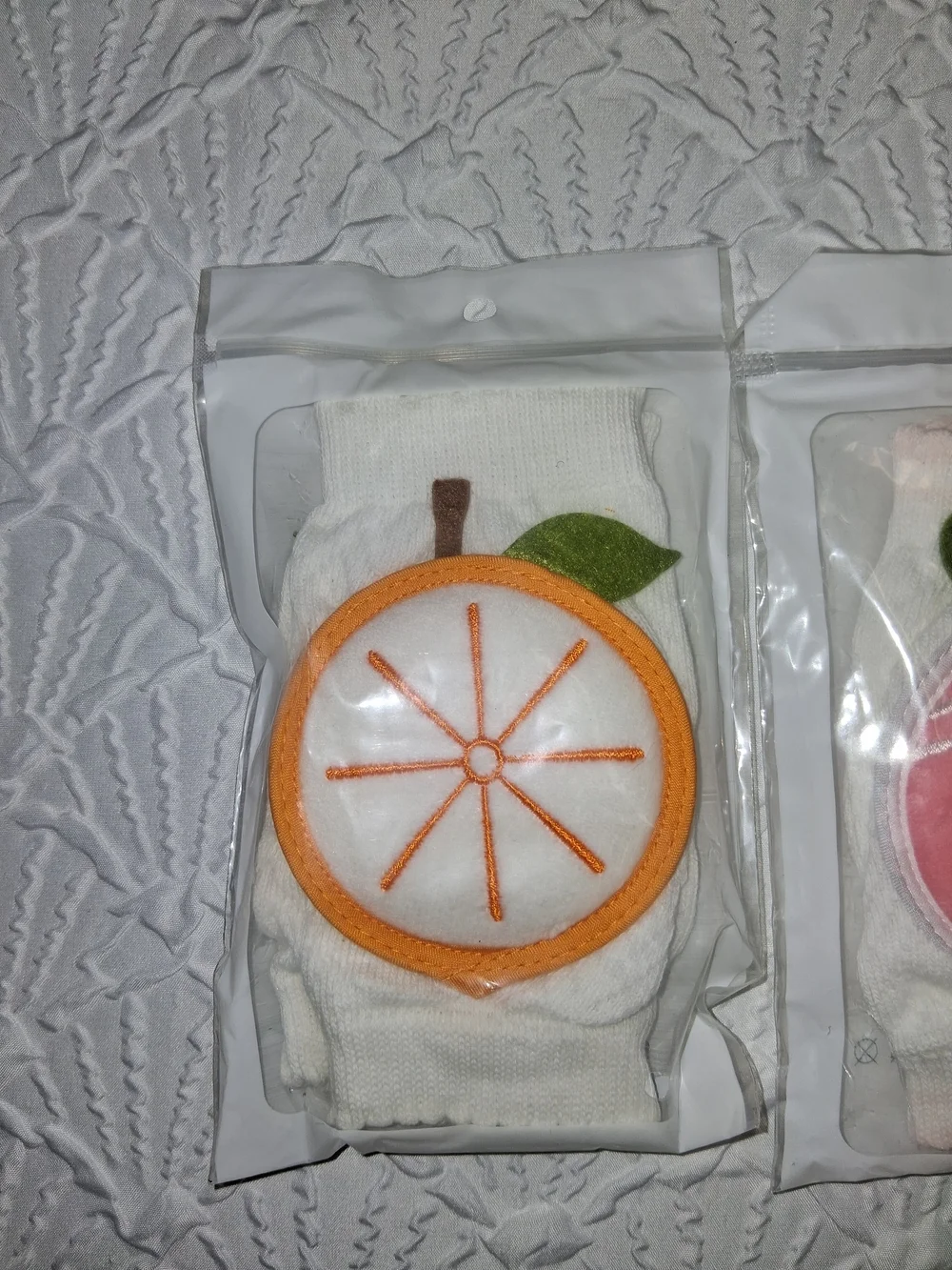 Kids Pink Fruit Smile Knee Protectors Set
